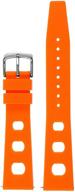 enhance your timepiece with strapsco silicone rubber vintage rally quick release watch band - choose from a variety of colors & sizes (18mm-22mm) logo