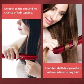 img 3 attached to 💇 Hair Straightener and Curling Iron - Ionic Hair Curler with Heat Protector, 2 in 1 Hair Styling Tool: Straightening Iron with PTC Color Ceramic Floating Plates for All Hairstyles, featuring a 7.2ft Swivel Cord in Vibrant Red