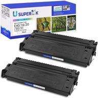 🖨️ superink high yield 2 pack compatible toner cartridge for canon e40/e30 (1491a002aa) black - imageclass fc100 120 108 128, pc-140 150 160 170 300 - premium replacement for copy printer logo