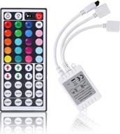 💡 enhance your lighting experience with bzone rgb led controller - dual output with 44 keys ir remote control, perfect for 5050 3528 rgb led strip lights! логотип