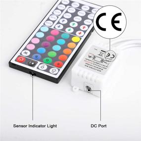 img 1 attached to 💡 Enhance Your Lighting Experience with BZONE RGB LED Controller - Dual Output with 44 Keys IR Remote Control, Perfect for 5050 3528 RGB LED Strip Lights!