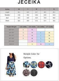 img 2 attached to 👗 JECEIKA Women's Casual Sleeve Buffalo Dress - Fashionable Clothing for Women