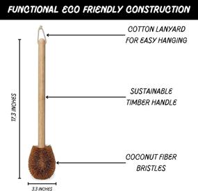 img 2 attached to SKARBY Eco-Friendly Toilet Brush, Handmade with Sustainable Wood and Coconut Fiber - Zero Waste Plastic Free - for Bathroom Toilet Bowl - Sturdy and Natural - with Cotton Lanyard and Convenient Holder