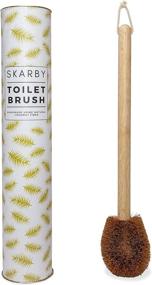 img 4 attached to SKARBY Eco-Friendly Toilet Brush, Handmade with Sustainable Wood and Coconut Fiber - Zero Waste Plastic Free - for Bathroom Toilet Bowl - Sturdy and Natural - with Cotton Lanyard and Convenient Holder