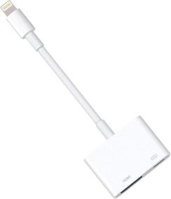 img 4 attached to 🌩️ Lightning to HDMI Adapter: 1080P Digital AV Adapter with Charging Port for iPhone, iPad, iPod, TV Monitor, Projector - White