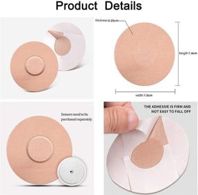 img 1 attached to 🔒 Freestyle Libre Sensor Covers, 50 PCS Adhesive Patches - Waterproof CGM Sensor Protection, Long-Lasting Fixation for 14 Days - No Glue on Sensor