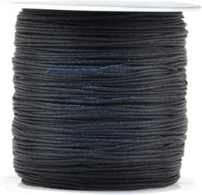 img 3 attached to 💎 Nylon Satin Cord for Chinese Knotting, Kumihimo, Beading, Macramé, Jewelry Making, Sewing - Mandala Crafts (0.8mm 109 Yards, Black)