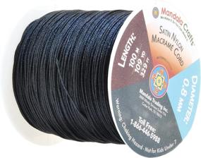 img 2 attached to 💎 Nylon Satin Cord for Chinese Knotting, Kumihimo, Beading, Macramé, Jewelry Making, Sewing - Mandala Crafts (0.8mm 109 Yards, Black)