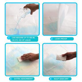 img 2 attached to 👶 MikiLife Baby Disposable Changing Pad - 40 Pack Premium Diaper Changing Table Protector - Ultra Absorbent & Soft Incontinence Pads - Portable Waterproof Underpads - Large Leak-Proof Pet Training Mat