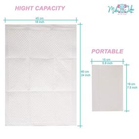 img 3 attached to 👶 MikiLife Baby Disposable Changing Pad - 40 Pack Premium Diaper Changing Table Protector - Ultra Absorbent & Soft Incontinence Pads - Portable Waterproof Underpads - Large Leak-Proof Pet Training Mat