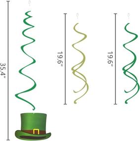 img 1 attached to 🍀 St Patrick's Day Decorations Set: 30 PCS with Lucky Irish Green Shamrock Foil Cutout Swirls, Cardstock Cutout Swirls & Double Swirls - Perfect for Wall & Hanging Decorations at St Patrick's Day Party