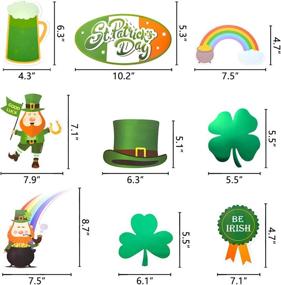 img 2 attached to 🍀 St Patrick's Day Decorations Set: 30 PCS with Lucky Irish Green Shamrock Foil Cutout Swirls, Cardstock Cutout Swirls & Double Swirls - Perfect for Wall & Hanging Decorations at St Patrick's Day Party