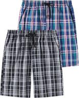 🩳 pajama shorts with cotton fabric and convenient pockets for men's sleepwear & lounge attire logo