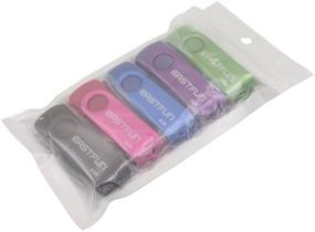 img 3 attached to 💾 EASTFUN 5Pcs 8GB USB Flash Drive with Fold Storage - Five Mixed Colors