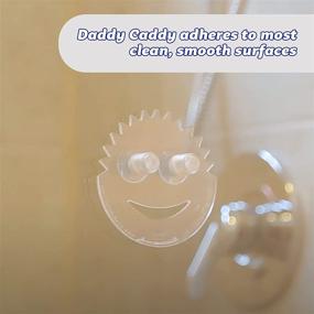 img 1 attached to Daddy Caddy Sponge Holder - Scrub Daddy - Suction Sponge Holder for Smiley Face 🧽 Sponge, Non-Slip Suction Cups, Kitchen and Bathroom Sink Organizer, Self Draining, Dishwasher Safe - Pack of 2