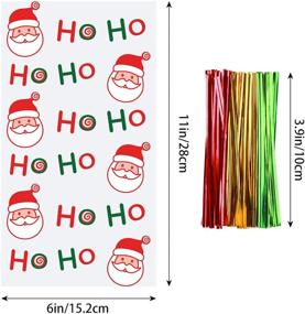 img 3 attached to 🎁 TOMNK 160-Piece Christmas Cellophane Treat Bags with Twist Ties - Perfect for Holiday Goody Bags, Party Favors, Cello Candy Bags, and Gifts