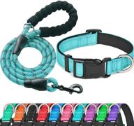 🐶 ladoogo reflective dog collar with soft neoprene padding, breathable adjustable nylon collars for small, medium, and large dogs logo