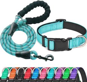 img 4 attached to 🐶 Ladoogo Reflective Dog Collar with Soft Neoprene Padding, Breathable Adjustable Nylon Collars for Small, Medium, and Large Dogs