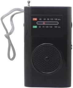 img 4 attached to 📻 MIKA Portable Pocket Radio - Battery Operated AM FM Radio, Best Reception for Indoor/Outdoor Use, with Headphone Jack (Black)