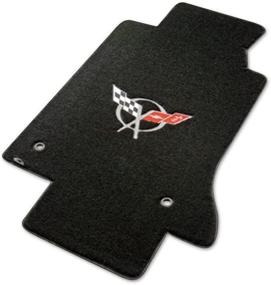 img 1 attached to LLOYD Classic Loop Black Floor Mats with Silver C5 Logo - Ideal for 1997-2004 Chevrolet Corvette