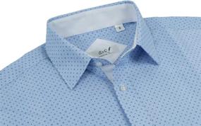 img 1 attached to ExQuisite ZFZ Printed Wrinkle Regular Blue1132 Men's Clothing in Shirts