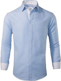 img 4 attached to ExQuisite ZFZ Printed Wrinkle Regular Blue1132 Men's Clothing in Shirts