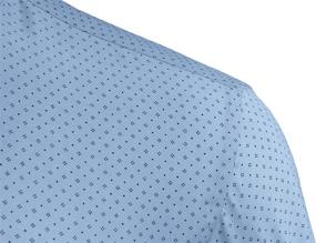 img 2 attached to ExQuisite ZFZ Printed Wrinkle Regular Blue1132 Men's Clothing in Shirts