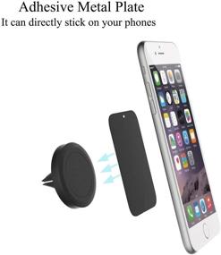 img 3 attached to Uuustar Magnetic Car Mount Metal Plates, 8PACK Metal Plates with Full Adhesive for Secure Phone Holder Attachment