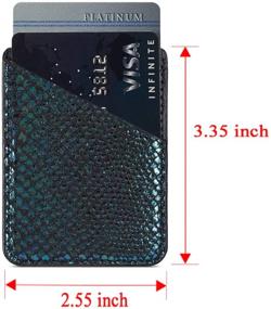 img 1 attached to LUVI Card Holder For Phone Case Wallet Stick On PU Leather Credit Card Holder Sticky Wallet For Back Of Phone 2 Pack