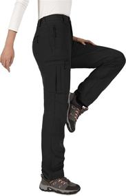 img 4 attached to ❄️ Cycorld Women's Ski Snow Pants: Stay Warm and Dry in Windproof Water Resistant Fleece Lined Winter Hiking Softshell Pants