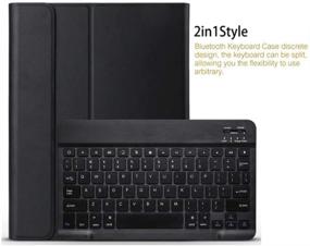 img 3 attached to 🔌 Samsung Galaxy Tab S6 Lite Keyboard Leather Case - 10.4 inch 2020 - Wireless Bluetooth Backlit Slim PU Case - Black