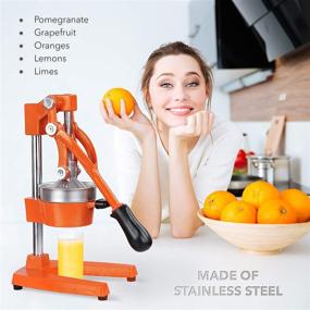 img 3 attached to 🍊 7Penn Hand Juicer Orange w/Lever - Manual Citrus Juicer for Seedless Lemon, Lime, Orange, Pomegranate Fresh Juice