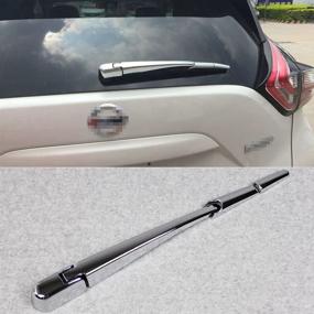 img 4 attached to 🚗 Chrome Rear Window Rain Wiper Nozzle Cover Trim ABS for Nissan Murano 2015-2019