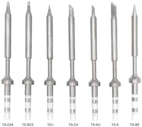 img 1 attached to 🔧 Replace Your Soldering Iron Tips with 7Pcs/set Original Soldering Iron Tip Replacements for TS100 - Portable Outdoor Soldering Iron Kit Mini Digital Soldering Iron Replacement