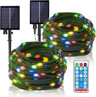 🌞 kemooie 2 packs upgraded solar powered fairy lights, 200 led outdoor solar twinkle lights with remote control, 8 twinkle lights modes, solar tree lights for outdoor garden decor (multicolor) логотип