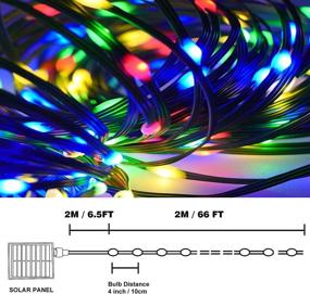 img 3 attached to 🌞 KEMOOIE 2 Packs Upgraded Solar Powered Fairy Lights, 200 Led Outdoor Solar Twinkle Lights with Remote Control, 8 Twinkle Lights Modes, Solar Tree Lights for Outdoor Garden Decor (Multicolor)