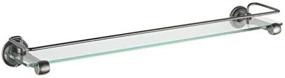 img 2 attached to 🔒 Delta Lockwood 79010-PT Glass Shelf, Aged Pewter, 24-Inch