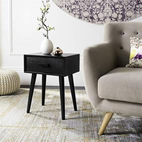 img 4 attached to 🖤 Safavieh Home Lyle Modern Black Accent Table: Sleek and Stylish Addition to Any Space