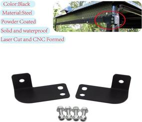 img 3 attached to 🔦 DaSen Spotlight Mount Brackets - Rear Roof Roll Cage Bar LED Backup Light Mount for Polaris Ranger Full Size Body (2013-2021)