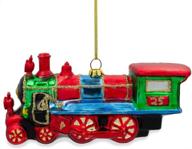 steam train blown christmas ornament логотип