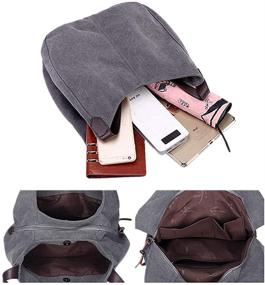 img 1 attached to Canvas Multi Pocket Handbag Shopping Shoulder Women's Handbags & Wallets and Shoulder Bags