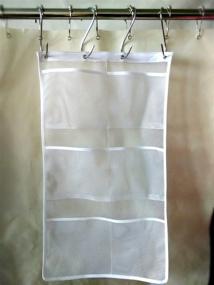 img 3 attached to 🛁 ALYER Hanging Mesh Shower Caddy: 6 Storage Pockets, Space Saving Bath Organizer, Quick Dry - White