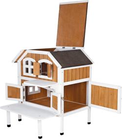 img 2 attached to Brown/White TRIXIE Pet Products 2-Story Cat Cottage for Enhanced SEO