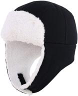 🧢 warm and windproof trapper hat with earflaps for toddler boys logo