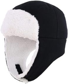 img 4 attached to 🧢 Warm and Windproof Trapper Hat with Earflaps for Toddler Boys