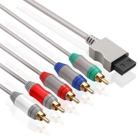 img 1 attached to High Definition 480p Component HD AV Cable for Nintendo Wii and Wii U - 6 Feet