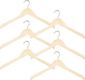 img 4 attached to 👕 Natural Set of 6 i-Pins™ Kids Shirt and Coat Hangers by Richards Homewares - Imperial Juvenile Collection