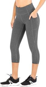 img 4 attached to 🩰 Heathyoga High Waisted Capri Leggings for Women with Pockets - Yoga Pants for Women with Pockets