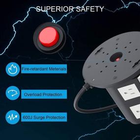 img 1 attached to Surge Protector Tower With 10W Wireless Charger