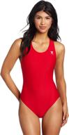 tyr sport women's maxback solid swim suit logo